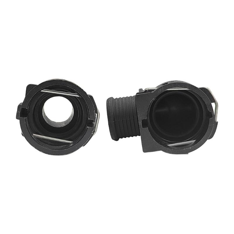 ABS Heater Hose Fitting with Clip-Side Connection and Ribbed Hose End 95089363 95089364 for Automotive Heater-Hose Replacement Work