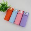 Silicone Fox Pencil Case - Stylish Solid Color Stationery Box for Students