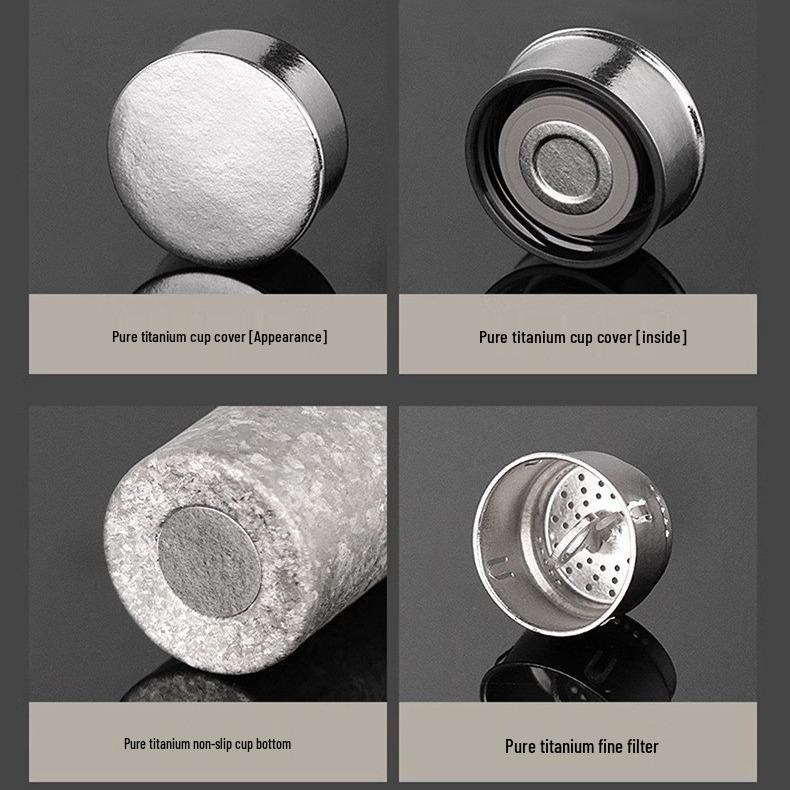 2025 Titanium Insulated Cup: Crystal Finish, Lightweight, Simple Business Style, Includes Gift Box