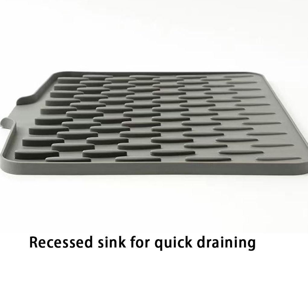 Silica Gel Foldable Silicone Sink Drainer Mat – Heat Resistant And Drip-Free Drain Pad Drying Pad