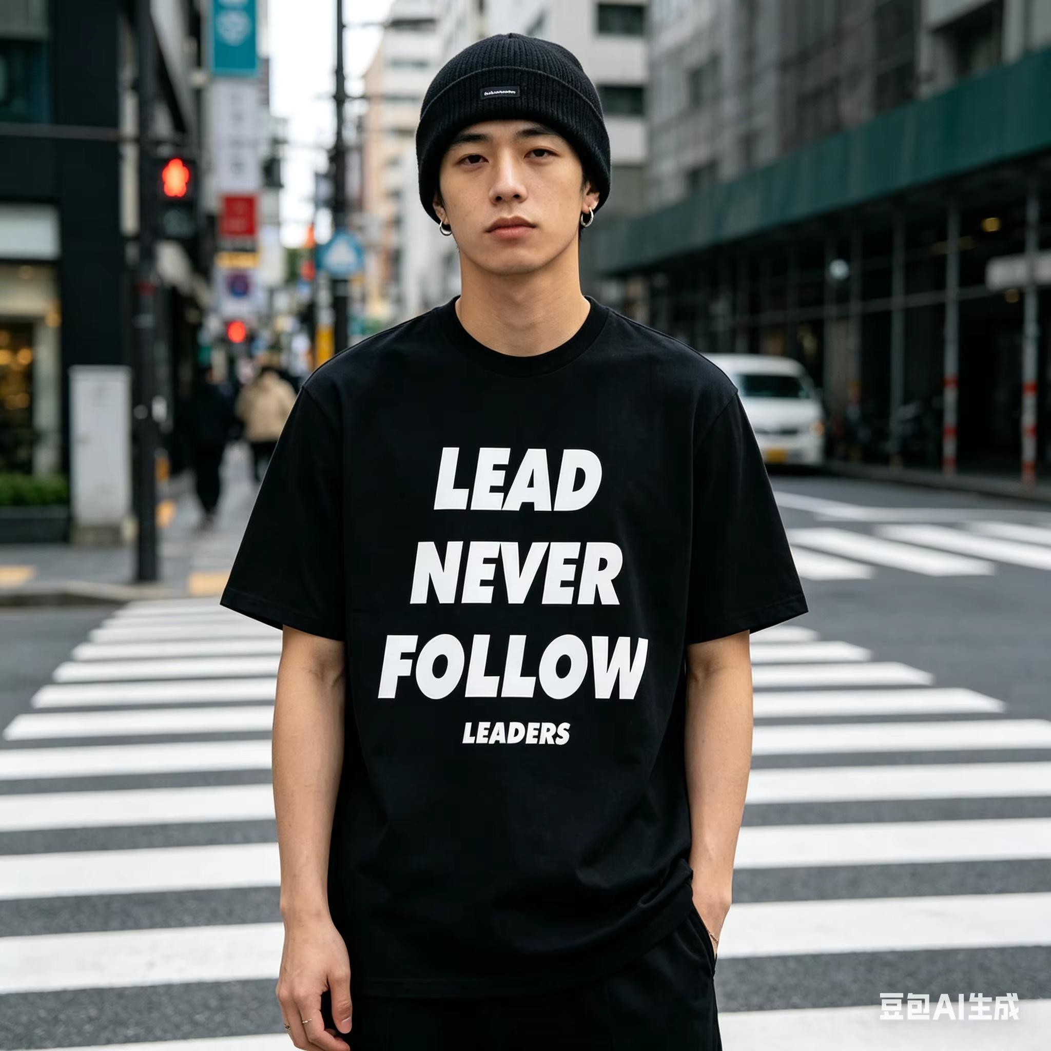 Never Follow Leaders Print T-shirts Graphic T-shirts High Quality Men s and Women s Short Sleeved T-shirts Men s Sportswear Tops S разноцветный