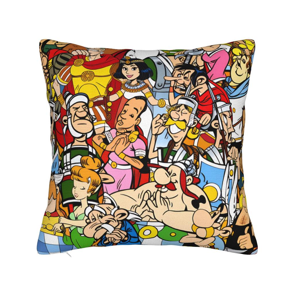 Pillow Cover A-Asterix E-Et Obelix Manga Fashion Pillow Case For Living Room Sofa Pillowcases