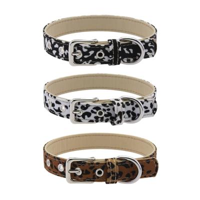 Chic Adjustable Leopard Print Chokers Necklace Soft PU Leather Collar With Buckles Closure For Everyday Style Statement