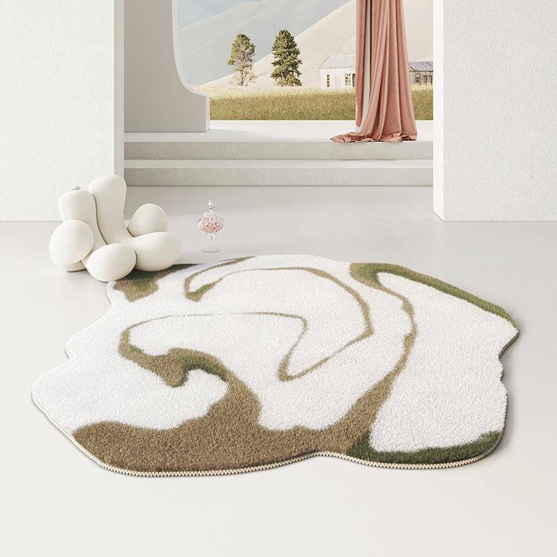 Irregular Cloakroom Non-Slip Mat Nordic Style Living Room Decoration Shaped Carpet Thicken Bedroom Bedside Rug Home Plush Rugs