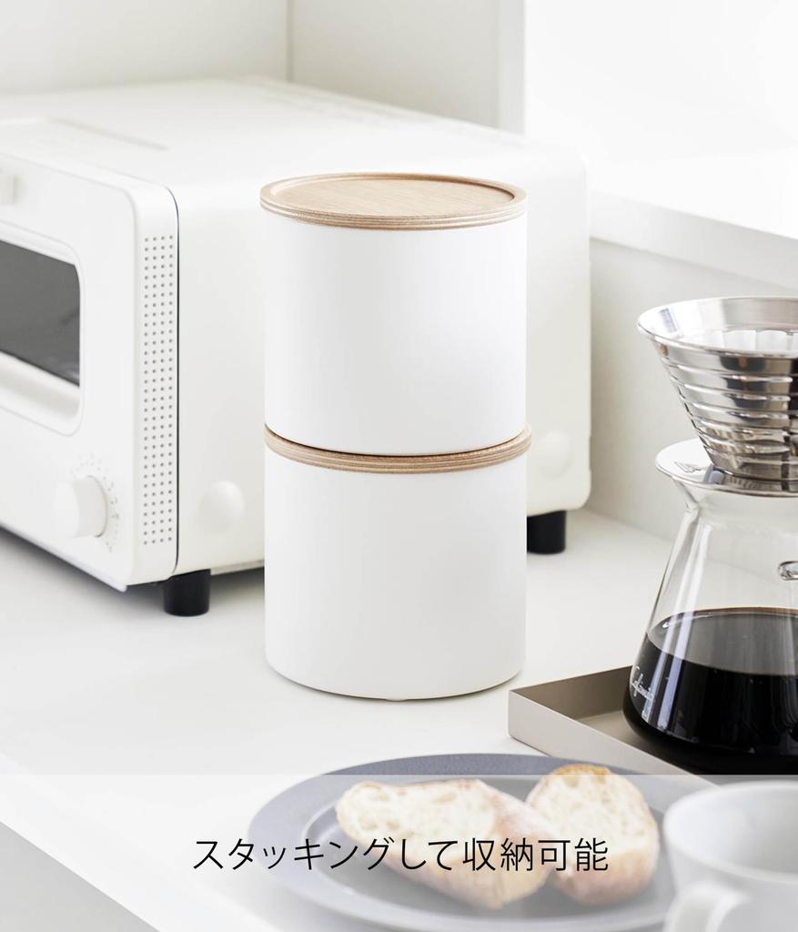 Yamazaki Jitsugyo Basket Type Coffee Paper Filter Case S Natural Approx. W12.5 X D12.5 X H11cm RIN Wave Filter Case Coffee Filter Case 4567