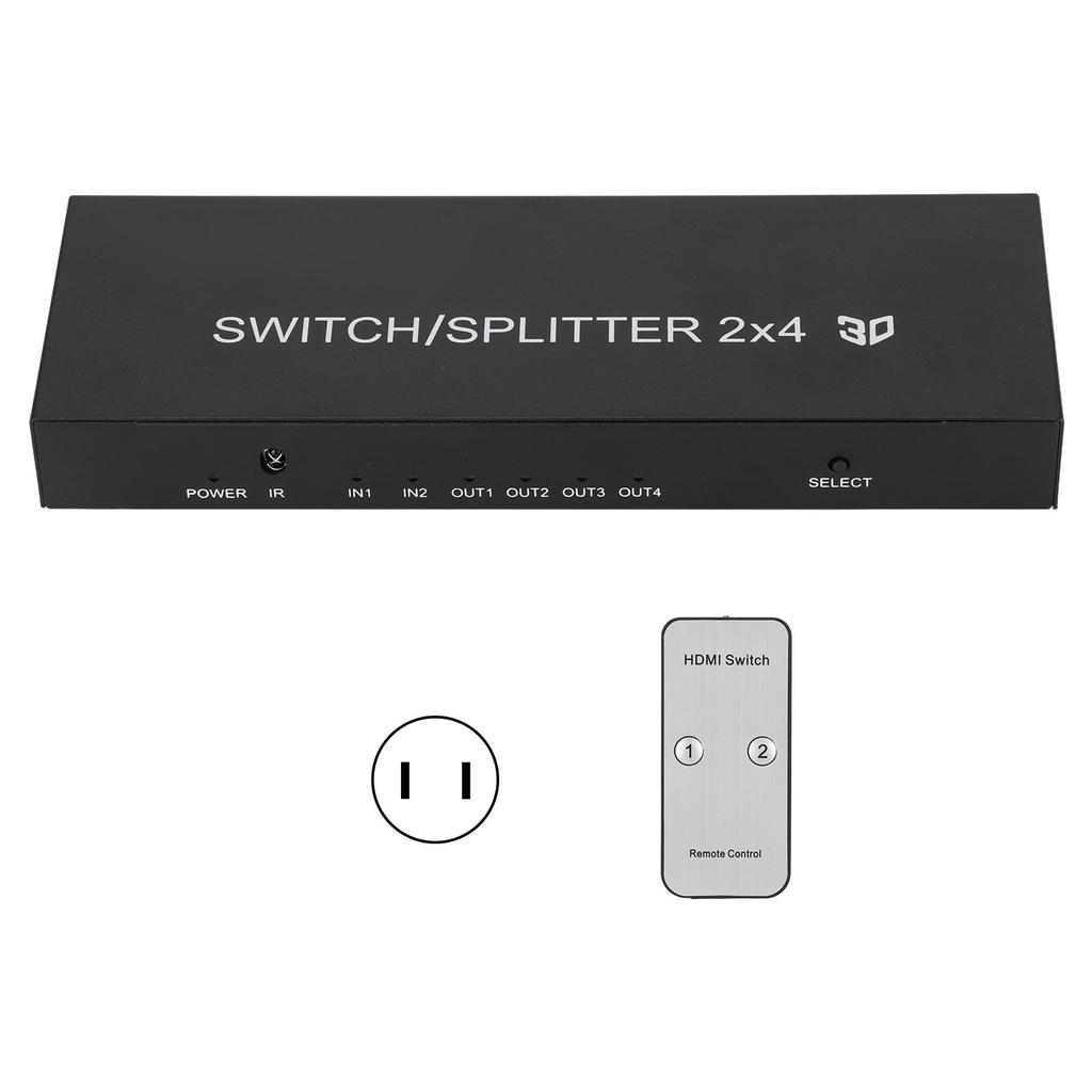 HD Multimedia Interface 2.0 Switch 2 In 4 Out UHD 4K HD Multimedia Interface Switcher for PS4US
