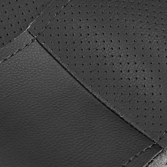 DIY Black Leather Steering Wheel Cover For BMW 1 3 Series E90 E87 E82 X1 E84