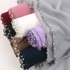 Pearls Wraps Shawl Chiffon Malaysia Headscarf Luxury Islamic Turban  Female