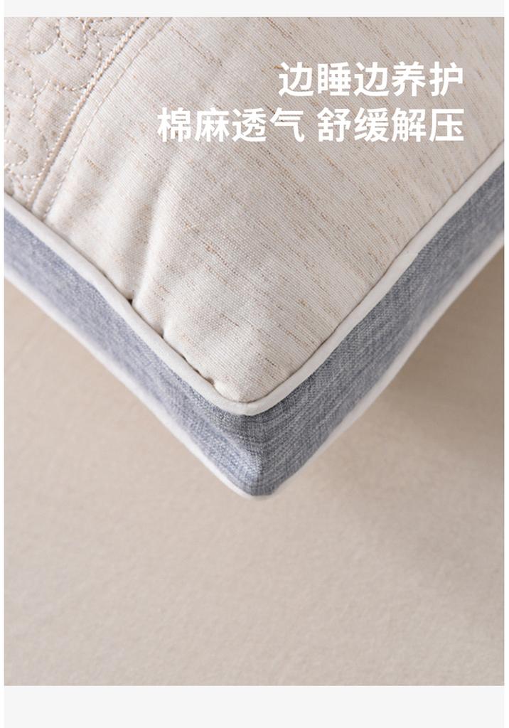 Yongyou Wan Cotton Hemp Velvet Comfortable Shaped Pillow Student Dormitory Home Bedroom Comfortable Breathable Sleeping Pillow Core