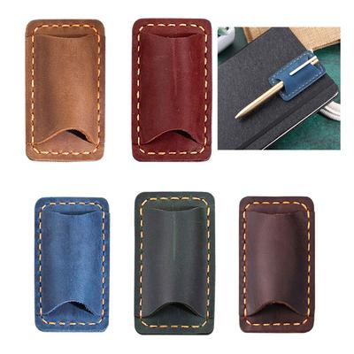 Leder Stiftschlaufe Halter mit Clip Einzelner Schlitz Stifthalter Notizbuch Stifthalter Stiftschlaufe für Journal Notizbuch Klemmbrett