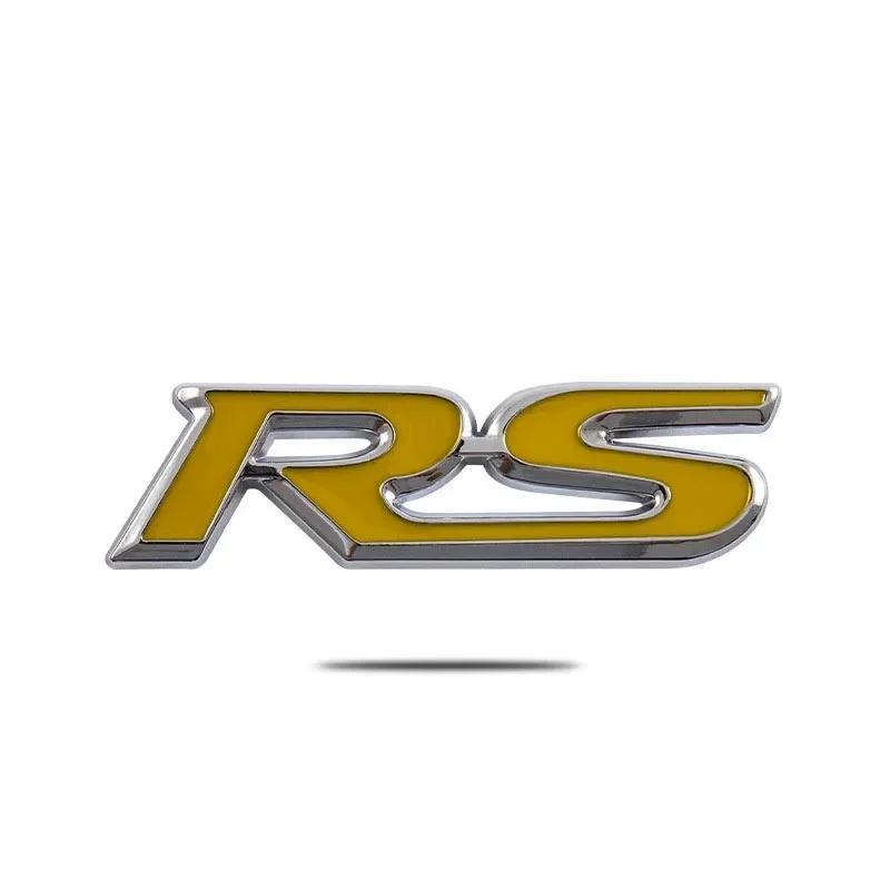 Metalowe Emblematy Logo RS 3D Naklejka na Błotnik Tylny Bagażnik Dla FIT Jazz Civic HRV Jade Emblemat na Gril Przedni Akcesoria Samochodowe