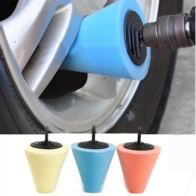 Car Wheel Polishing Discs for Power Drill Door Handle Center Mesh Tapered Sponge Polishing Pad Spherical Sponge Wheel