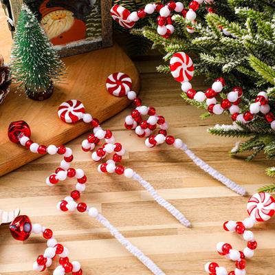 5/10 buc Crăciun bomboane clopoțel trestie roșie albă ondulatoare acadea pandantive brad de Crăciun pentru decor acasă cadouri Noel Navidad petrecere de Anul Nou