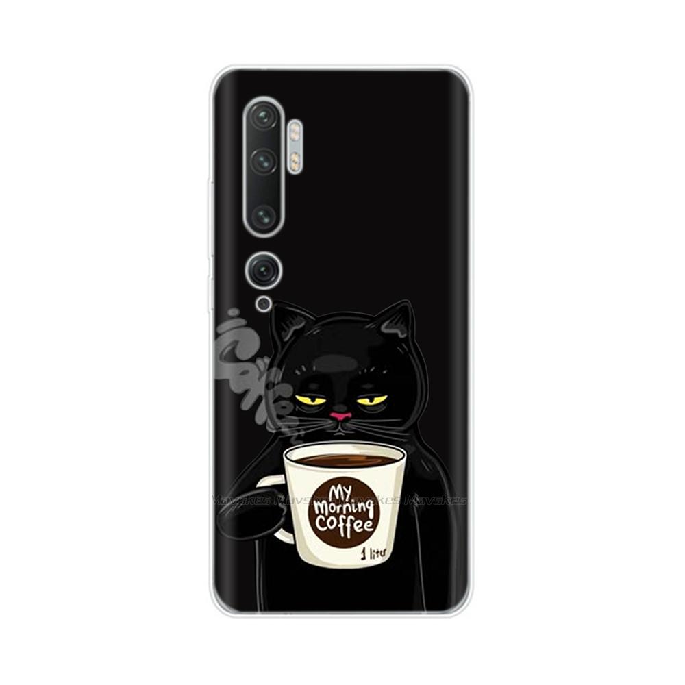 For Xiaomi Mi Note 10 Case Cute Painted Soft Silicone Back Cover For Xiaomi Mi Note10 Pro Lite 10lite Clear Phone Cases Fundas