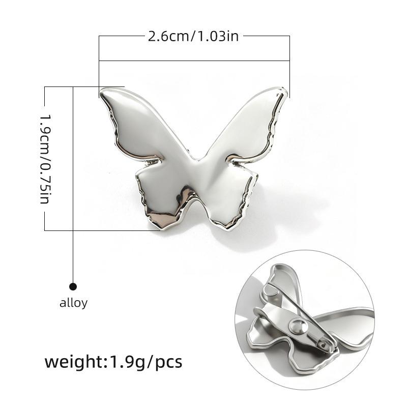 2pcs Universal Doji Brooch Clothes Bags Accessories Buckle Pin Collar Corner Decoration Four-pointed Star Pin