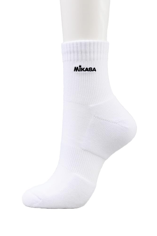 Mikasa Size (MIKASA) Mid-Calf Socks, White, 22-24cm, 2660-W22 белый