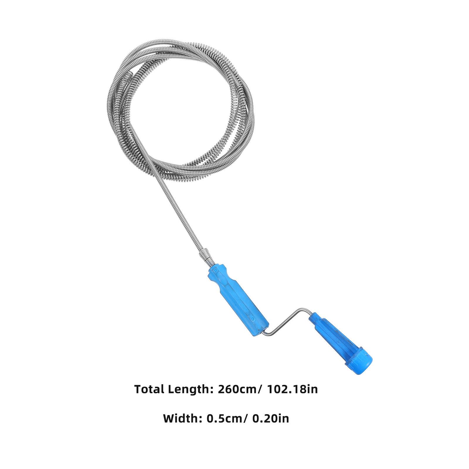 Drain Spiral Hair Catcher Reliable Manual Snake for Bathroom Kitchen Shower Sink Drain Unclogging Tool Sink Hair Removal Tool синий