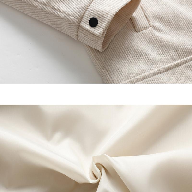 Spring and Autumn Corduroy Men's Turn-Down Collar Trendy Jacket Casual Loose Trendy Youth Windproof Jacket