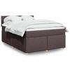 Exclusive House - Slatted Bed Base with Mattress Dark Brown 140x190 Cm
