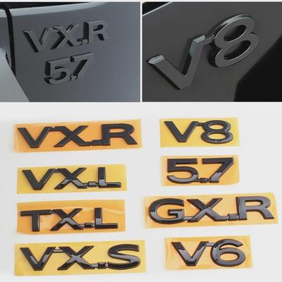1 Piece ABS Car Tail Rear Emblem for VXR VXL VXS GXR 5.7 V6 V8 Land Cruiser Highlander Prado Tundra 3D Letter Sticker