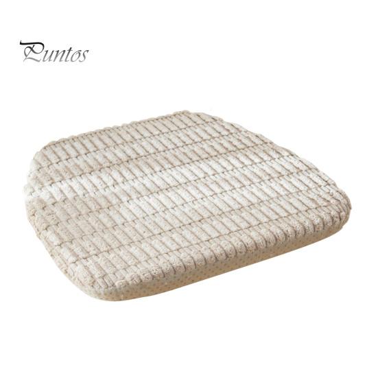 Зимняя подушка для сиденья с набивкой противоскользящая подошва быстро восстанавливающая форму съемный чехол утолщенный пушистый плюш для гостиной и офиса хаки 980₽