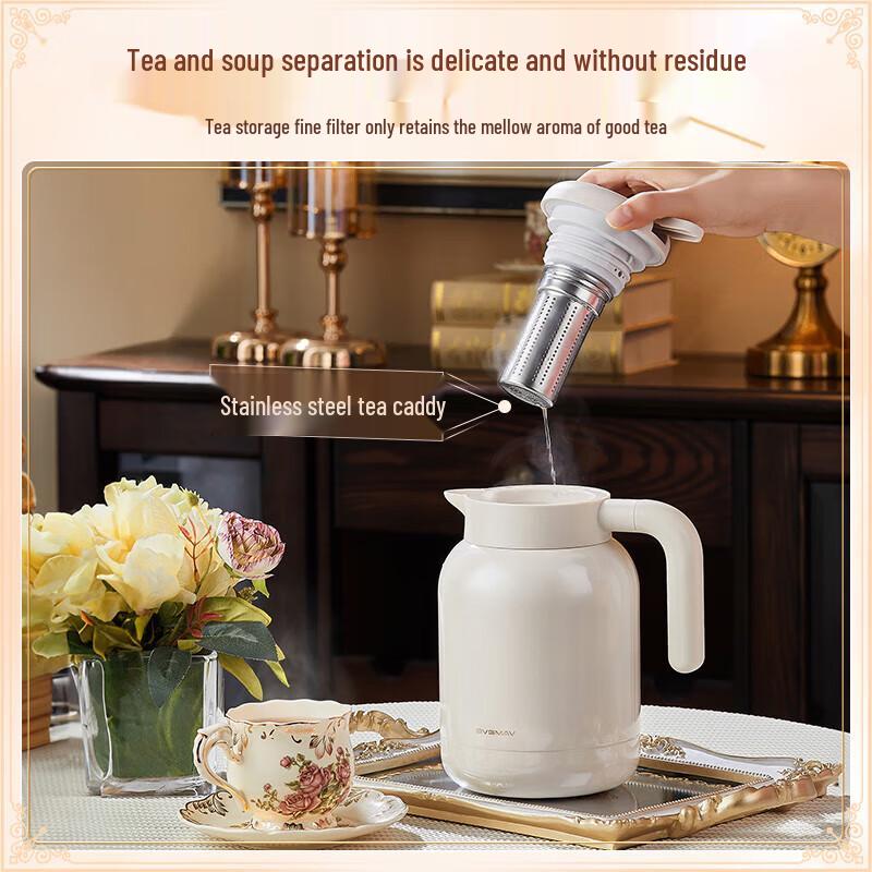 BVGMAV 1.6L Smart Stewing Thermos with Tea Infuser