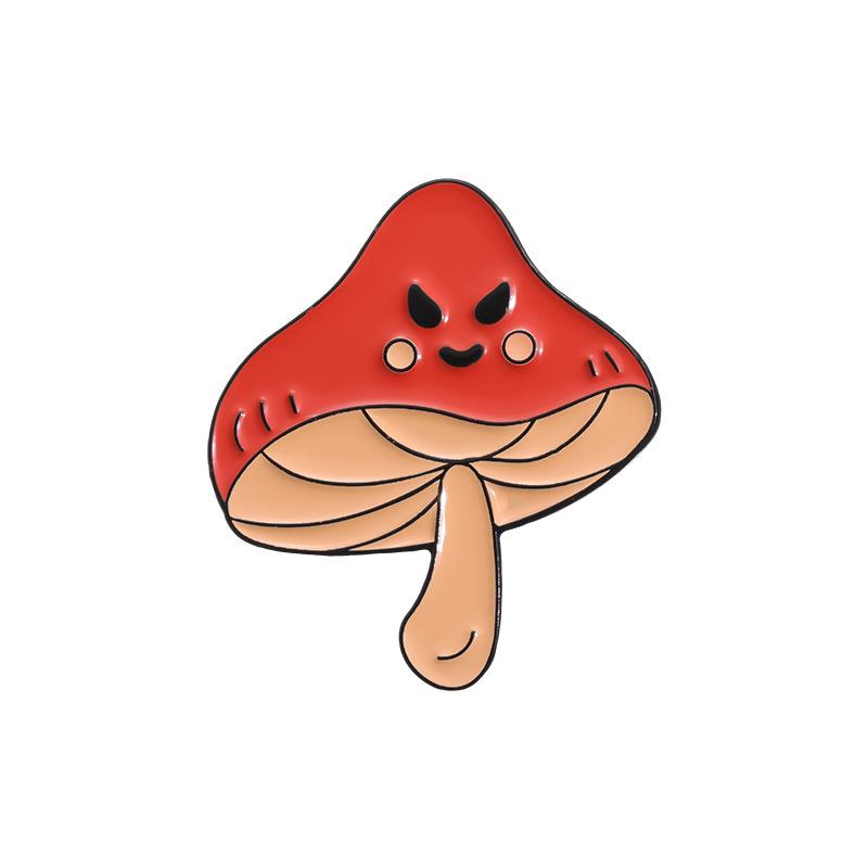 Halloween Adorable Cartoon Plant Series Badge Cute Mushroom Pumpkin Lantern Brooch
