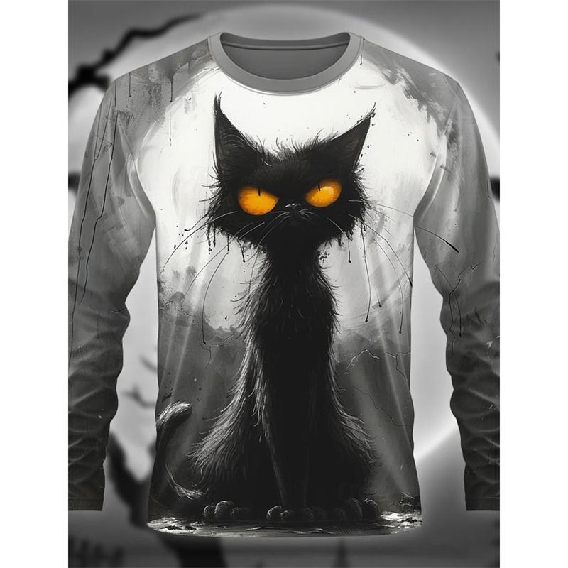 

Funny Dog Pattern T-Shirt For Men Vintage Animal 3D Printed T Shirts Summer Casual Long Sleeves Loose Street O-Neck Tops Tees 4XL
