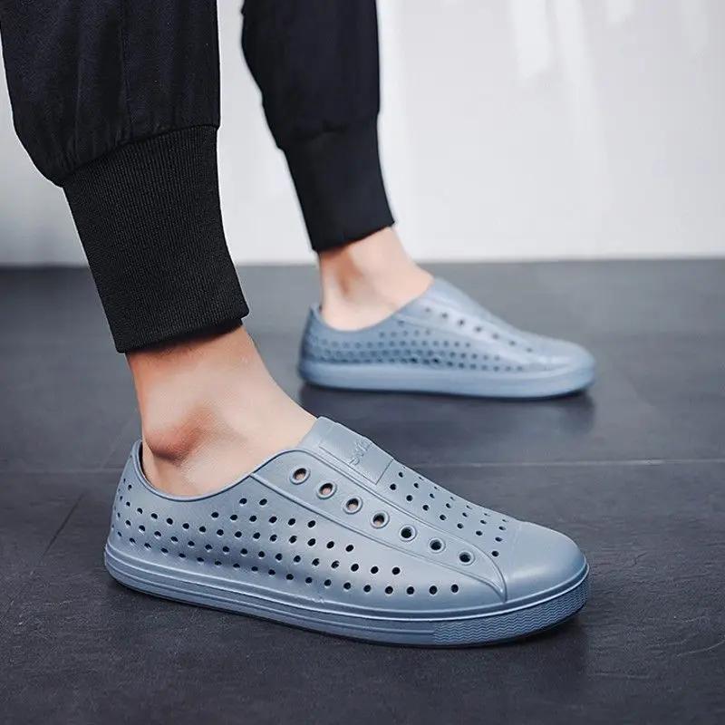 Fashion Height Male Shoe Hole Shoes Beach with Platform Buy New Fashion Color Non-slip Breathable Clearance Sale Open Toe Men's Sandal