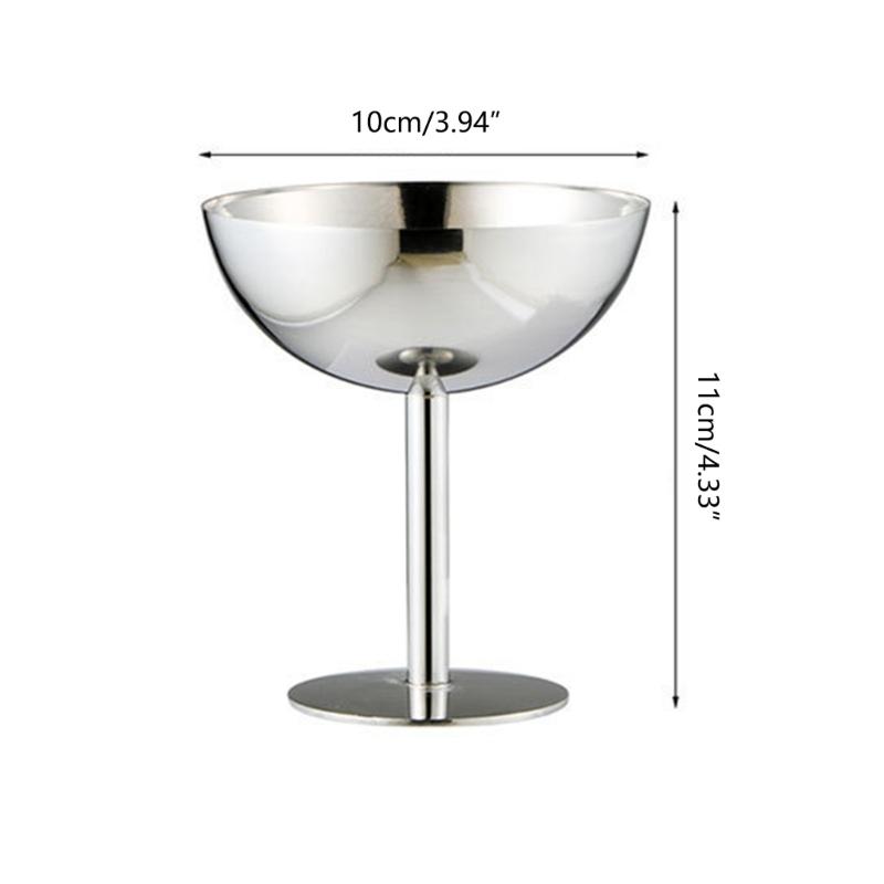 Dessert Bowl Practical Ice Cream Cups Simple Food Container Stainless Steel Material Suitable for Ice Cream Treats