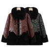 Women's Leather & Fur Winter Coat for Mothers and Seniors - Warm, Thickened Cotton Jacket