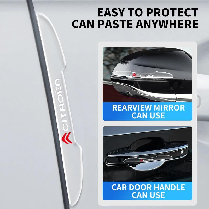 4pcs Car Edge Corner Guard Protective Sticker For Citroen C4 C2 C5 C6 C4L CACTUS C3XR HU83/VA2 Blade CE0536 Auto Accessories YX3