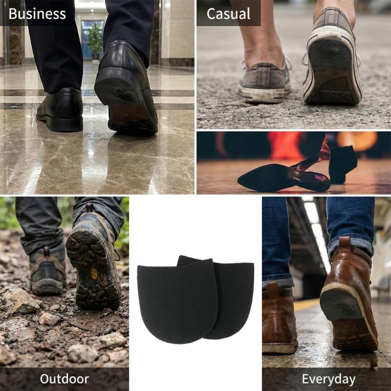 3 Pares Suelas de Goma Resistentes al Desgaste Protectores Suelas de Repuesto para Reparación de Zapatos Parches Antideslizantes para Reparar Talón de Zapato Desgastado