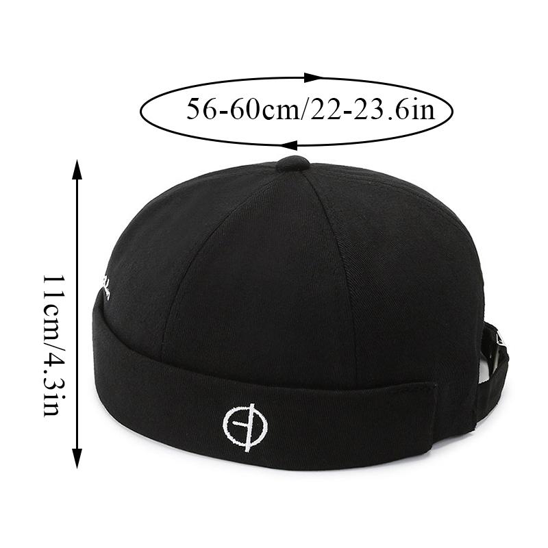 Cappello a Cupola Vintage Uomo Cappellino da Pescatore in Cotone per Uomo Donna Primavera Autunno Cappello Senza Visiera Cappelli Hip Hop Cappelli da Proprietario Senza Visiera Streetwear