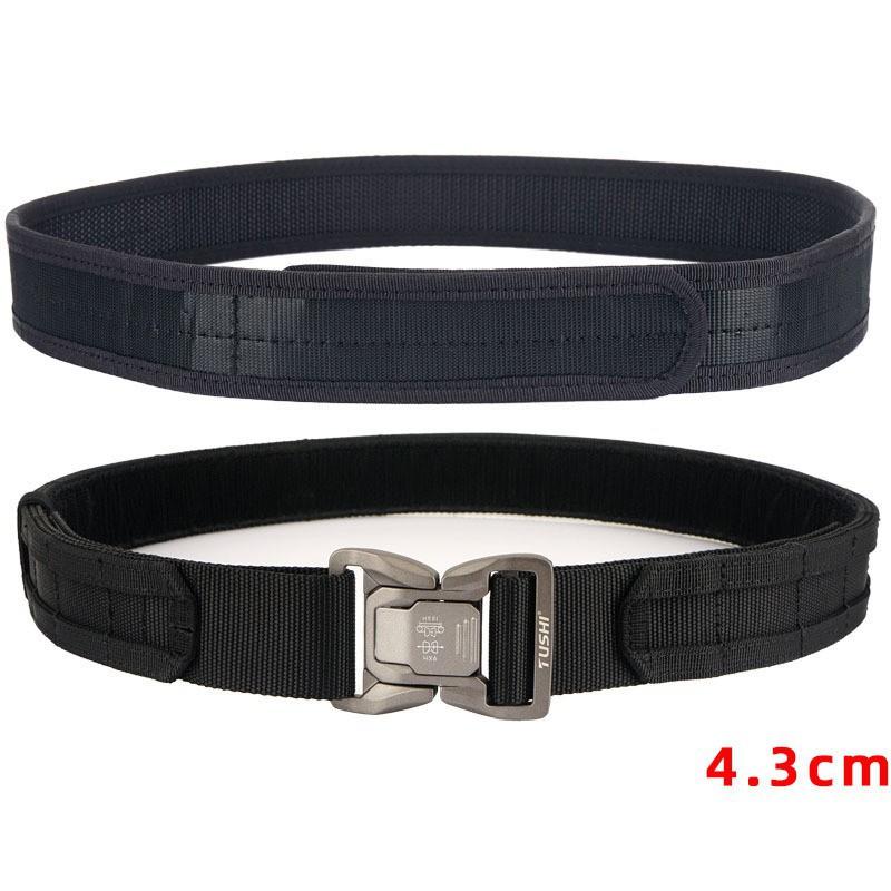 

TUSHI Waist Seal 1.7-inch Quick-release Aluminum Alloy Bayonet Buckle Ronin Outdoor Belt M Inner 115CM Outer 135CM