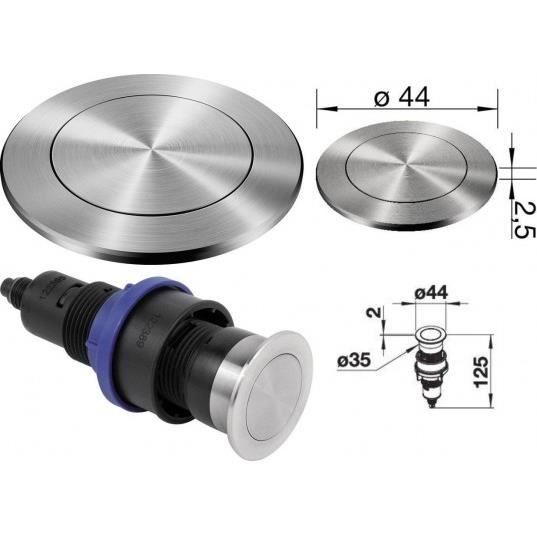 Accessoire Push-Pull - BLANCO - 233696 - Ouverture Facile - Compatible InFino - Plastique Blanc