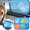 2pcs Car Side Window Sunshade Cartoon Patterned Auto Sun Shades Protector Foldable Car Cover for Baby Child Kids Car Styling