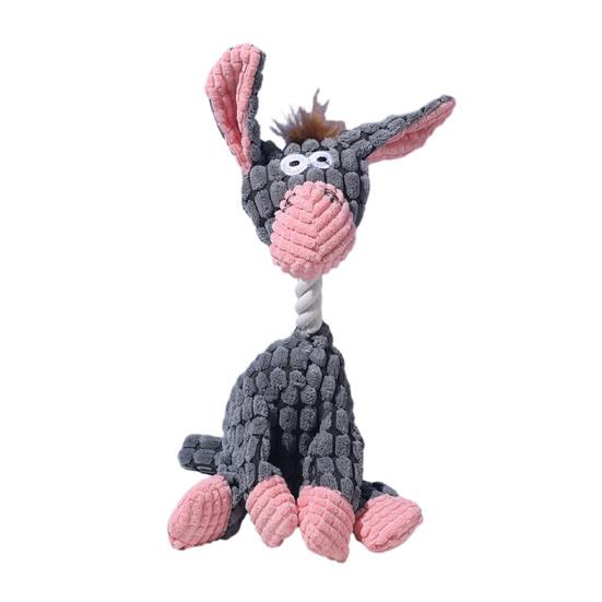 Dogs Indestructible Plush Toy Stuffed Animal Squeaky Chew Toy Puppy Teething Toy for Small Medium Large Dogs Aggressive Chewers