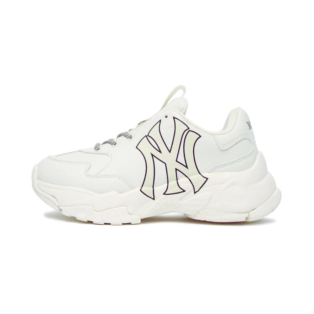 New MLB Big Ball Chunky Wear Resistant Height Increasing Low Top Chunky Sneakers Unisex White 3ASHC101N-50IVS