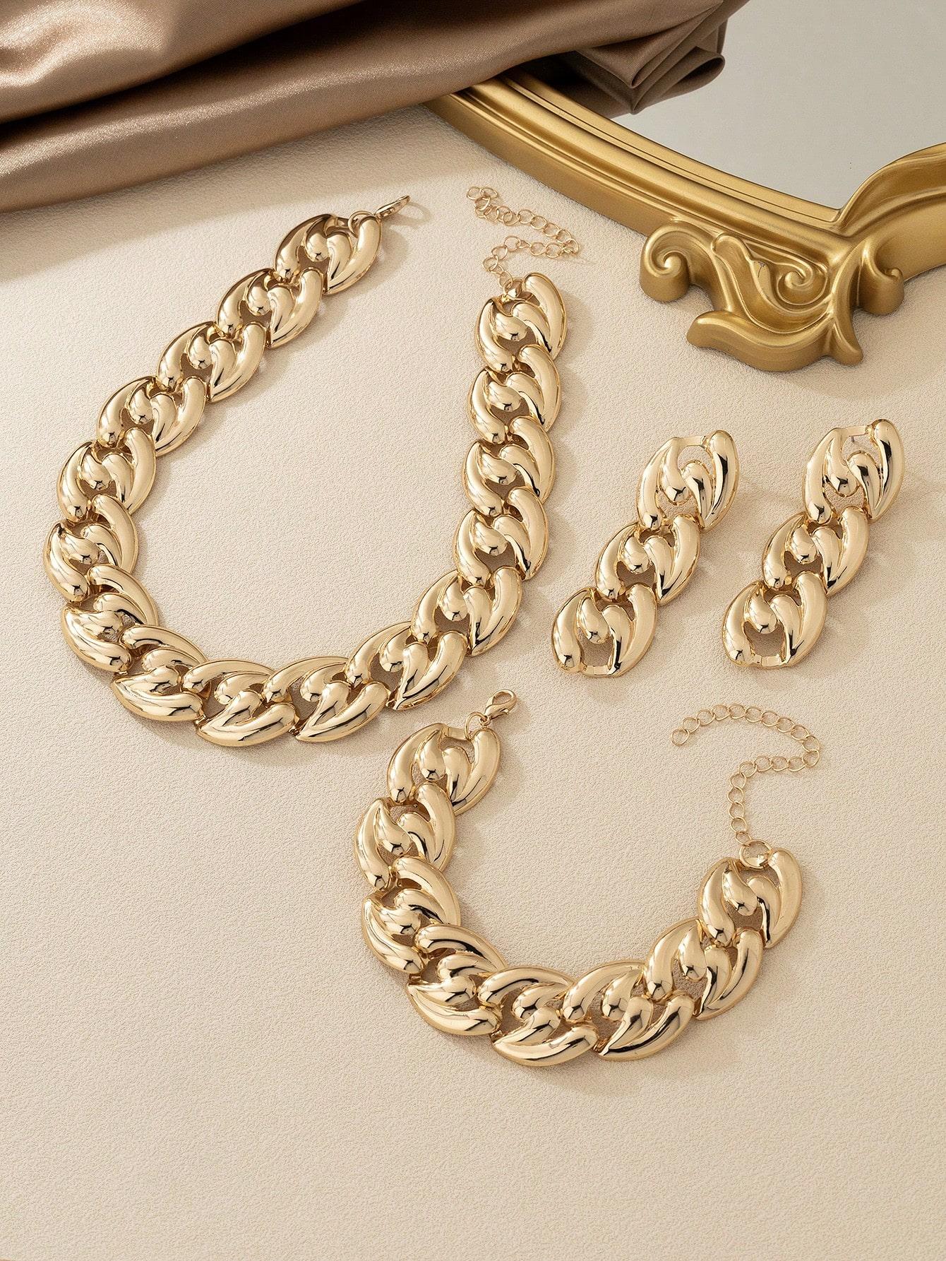 

Модні Ювелірні Вироби Для Жіночого Комплекту золотий