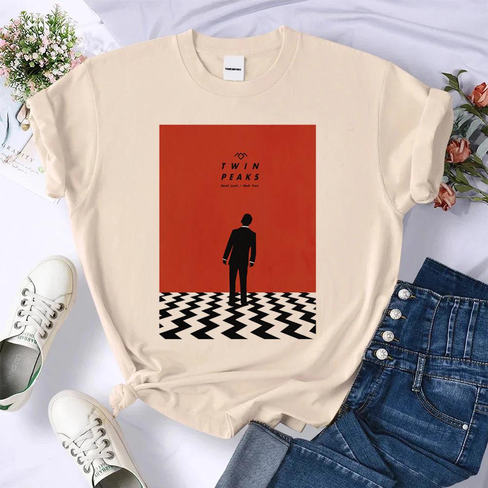 

Twin Peaks tshirt female Trendy Y2k hip hop 2000s Colorful tshirt Psychedelic Pop Culture Classic Trendy graphic Pastel S