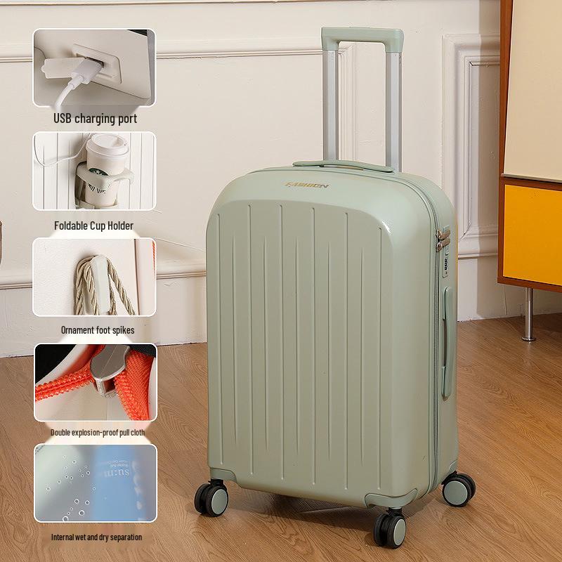 2025 Model Sturdy Trolley Case - Large Capacity with Combo Lock for Men, Women, and Students