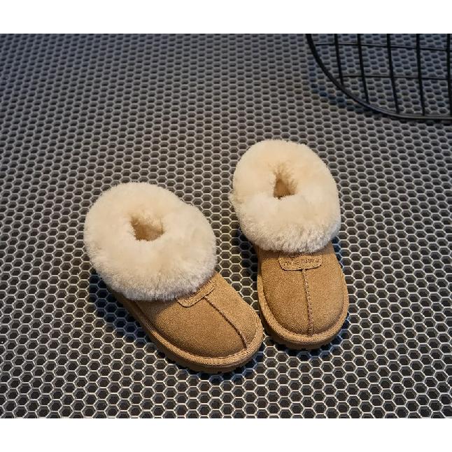 New Children's Snow Boots with Fleece Lining, Thickened Girls' Cotton Shoes, Boys' Cotton Boots, Waterproof and Non-Slip Short Boots for Winter