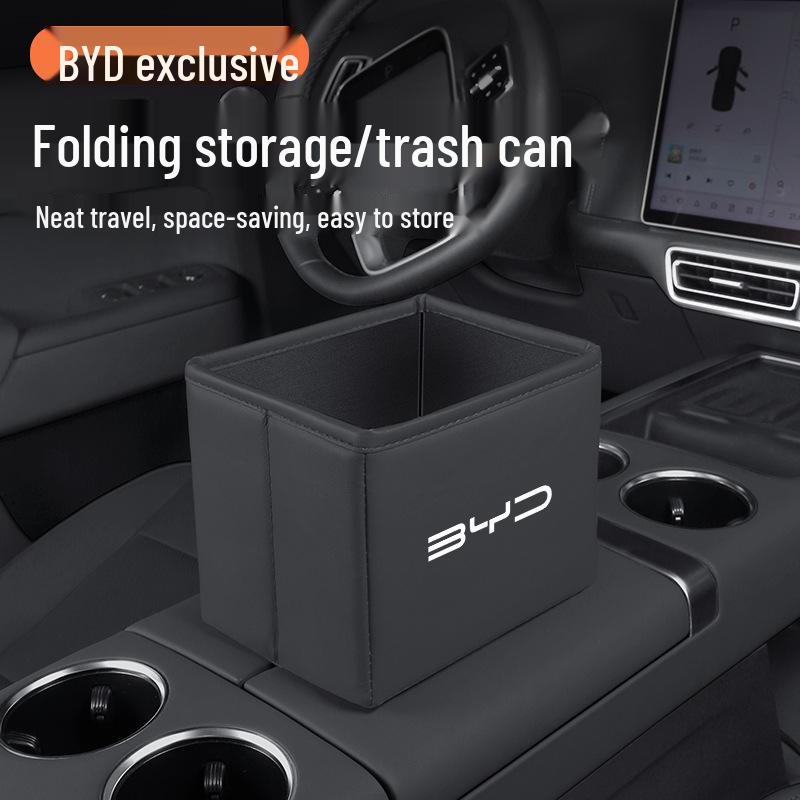 Folding Storage & Trash Organizer for BYD Seagull, Song Plus/Pro, Han, Dolphin, and Qin Cars