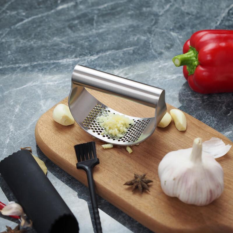 Lilang Stainless Steel Manual Garlic Press & Mincer