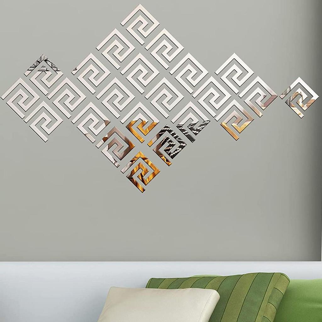 Acrylic Mirror Wall Sticker - Self-Adhesive DIY Decorative for Bedroom, Living Room, TV Cabinet, Entrance, Waistline.
