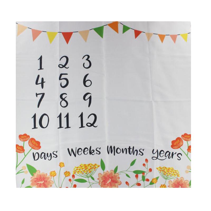 Hot! Baby Photography Cloth Newborn Baby Monthly Growth Milestone Blanket Photography Props Background