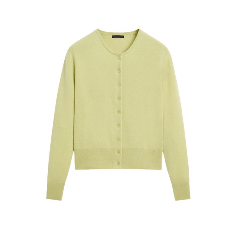 MD Autumn New Women Clothes French Style Idle Style Single-Breasted Stacked Fleece Blended Knitting Cardigan 5770593