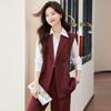 Women's Black Suit Vest Set for Spring/Autumn 2024: Professional Sleeveless Jacket for Formal and Hotel Workwear
