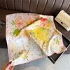 Korean Version of Oil Painting Simulation Silk Printing Silk Scarf Square Scarf High-end Shawl Sunscreen Neck Professional Scarf Headscarf Scarf